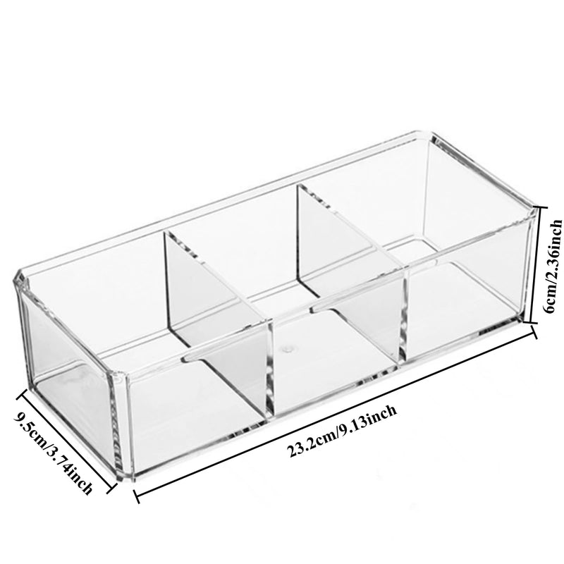Organizador de bolsitas de té, soporte de acrílico transparente para té, almacenamiento de sobres de té para cajón, despensa, cocina, armario, encimera, 1 unidad