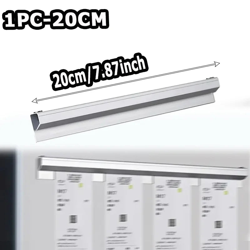 Portamenús de aleación de aluminio para pared de restaurante de 20/30/50 cm para comida para llevar - Ajustable a izquierda y derecha, fácil de instalar