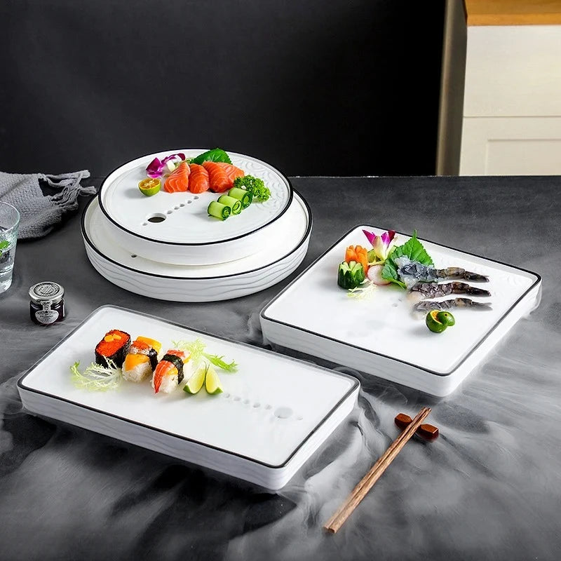 Plateau Buffet Céramique Glace Carbonique