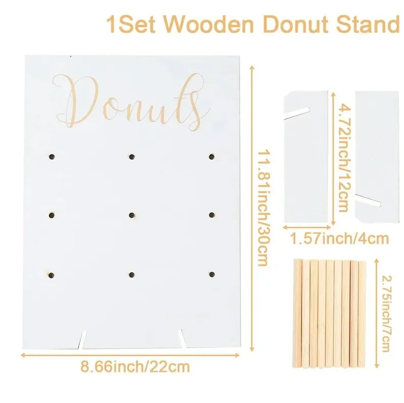Présentoir Donuts Bois Mariage et Réception