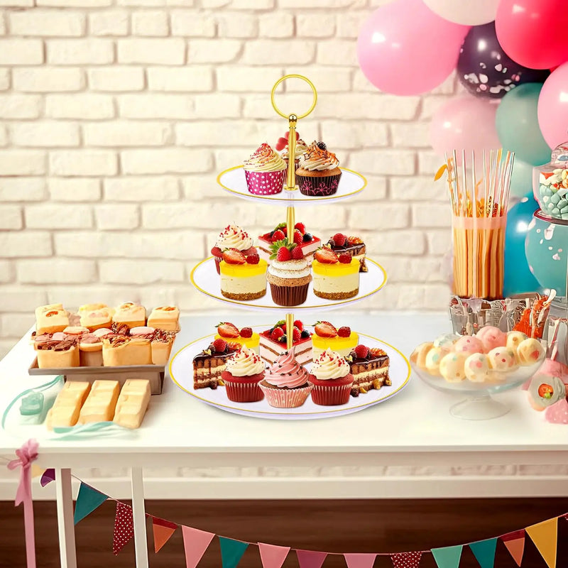 Présentoir Gâteaux 3 Étages Mariage