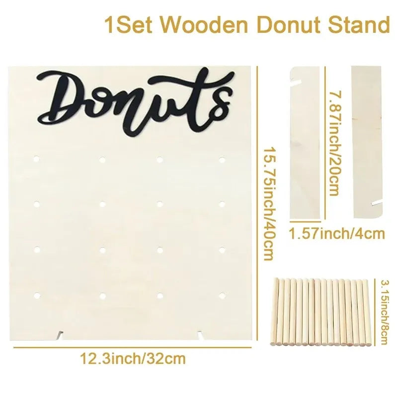 Présentoir Donuts Bois Mariage et Réception