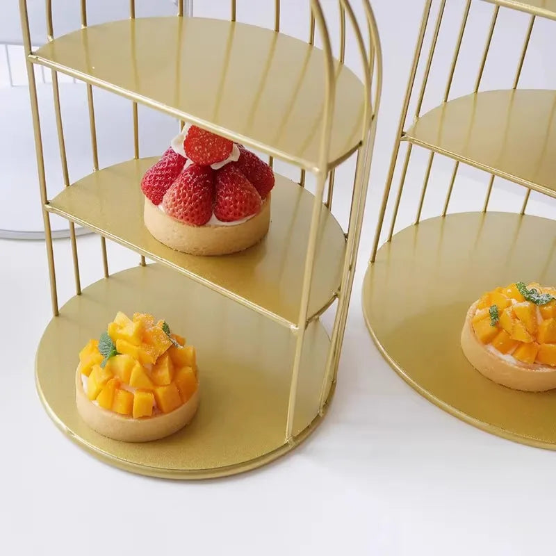 Présentoir Buffet Cage à Oiseau Vintage