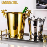 Seau Champagne Rétro Tête de Cerf