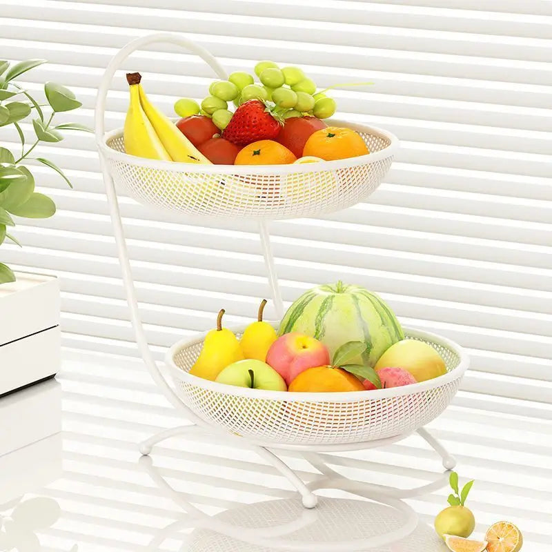 Cesta de almacenamiento de aperitivos y bandeja de frutas, estilo hogar de lujo ligero, para mesa de centro de sala de estar, caja multicapa para frutas, frutos secos y aperitivos.