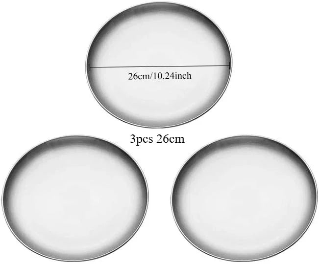 Plateau de Service Inox Lot de 3
