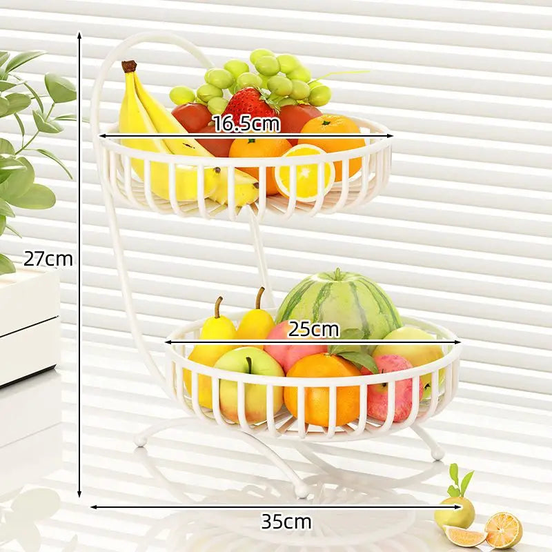 Cesta de almacenamiento de aperitivos y bandeja de frutas, estilo hogar de lujo ligero, para mesa de centro de sala de estar, caja multicapa para frutas, frutos secos y aperitivos.