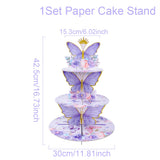 Présentoir Cupcake Papillon Violet