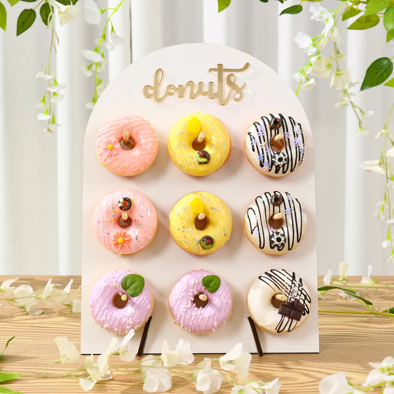 Arche Bois Présentoir Donuts Anniversaire