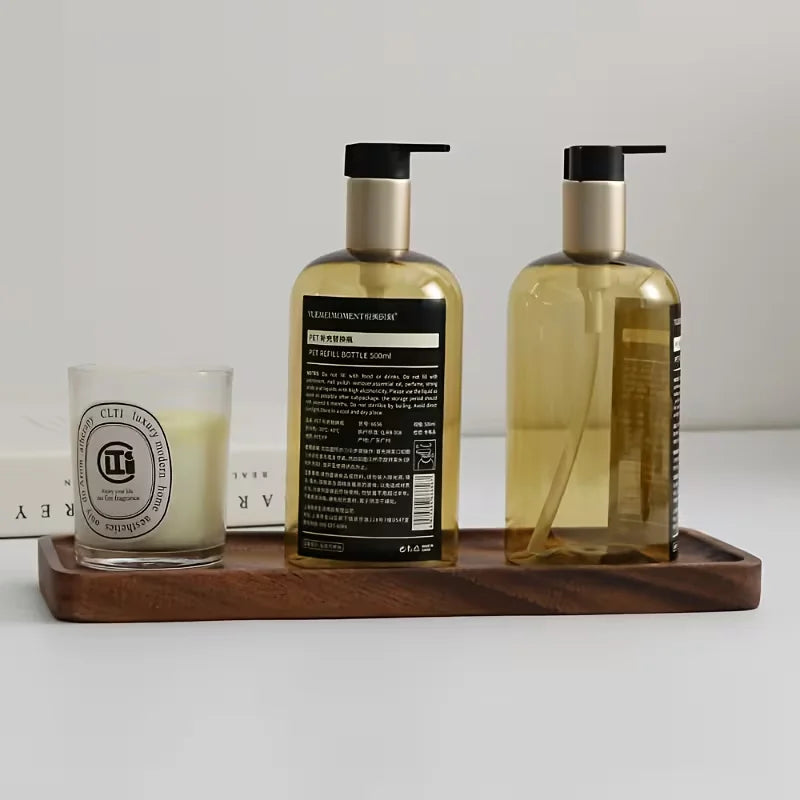 Bandeja rectangular de madera natural, plato para frutas, aperitivos, bandeja de almacenamiento de alimentos, bandeja de servicio para hotel u hogar, suministros de decoración