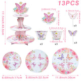 Présentoir Cupcake Papillon Violet