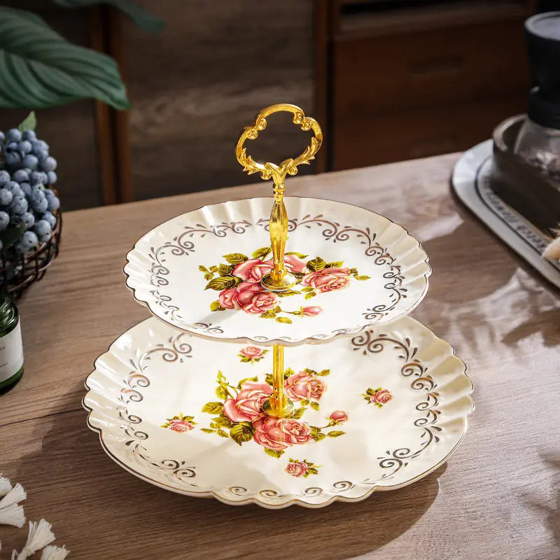 Présentoir Céramique Floral Anglais