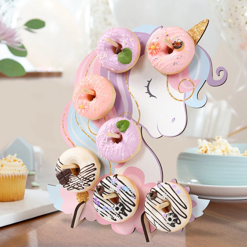 Présentoir Donuts Bois Fête Enfant
