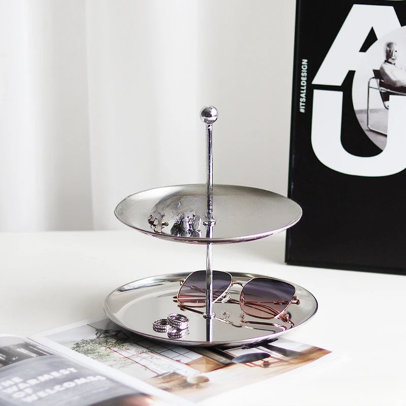 Présentoir Buffet Inox Multi-Niveaux