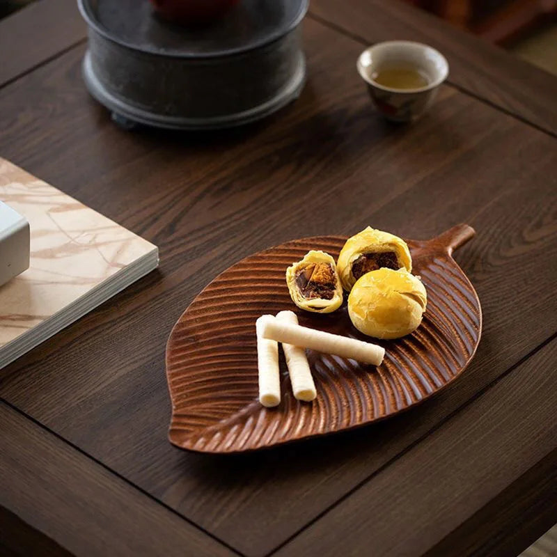 Bandeja rectangular de madera de nogal, bandeja para té de burbujas, bandeja para pasteles, pan, desayuno, aperitivos, artículos de hotel, bandeja de té para restaurante