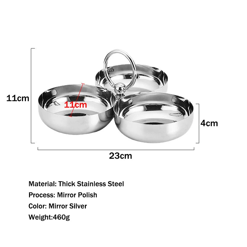 Coupe Service Inox Trois Sections