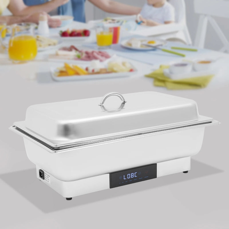 Chauffe-Plat Électrique Inox 3 Bacs Thermostat Buffet