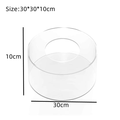 Présentoir Gâteau Acrylique Rond Socle Transparent