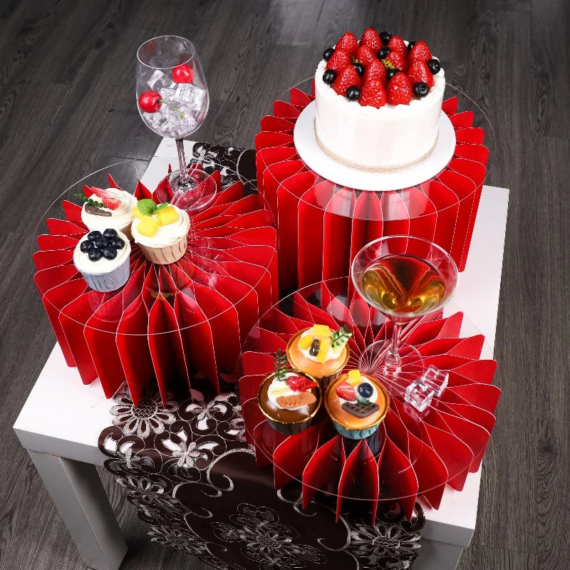 Présentoir Cupcakes Papier Pliable Buffet