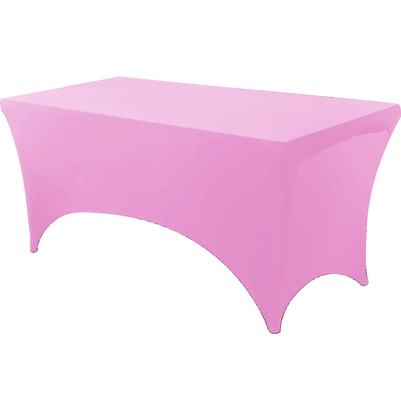 Mantel de licra ajustado, lavable y resistente a las arrugas, funda elástica rectangular para mesas de patio, ideal para eventos, bodas y fiestas