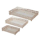 Plateau Miroir Ornementé Décoratif Buffet Chic