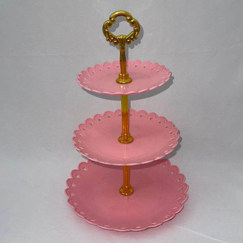 Plateau Gâteau 3 Étages Pétale