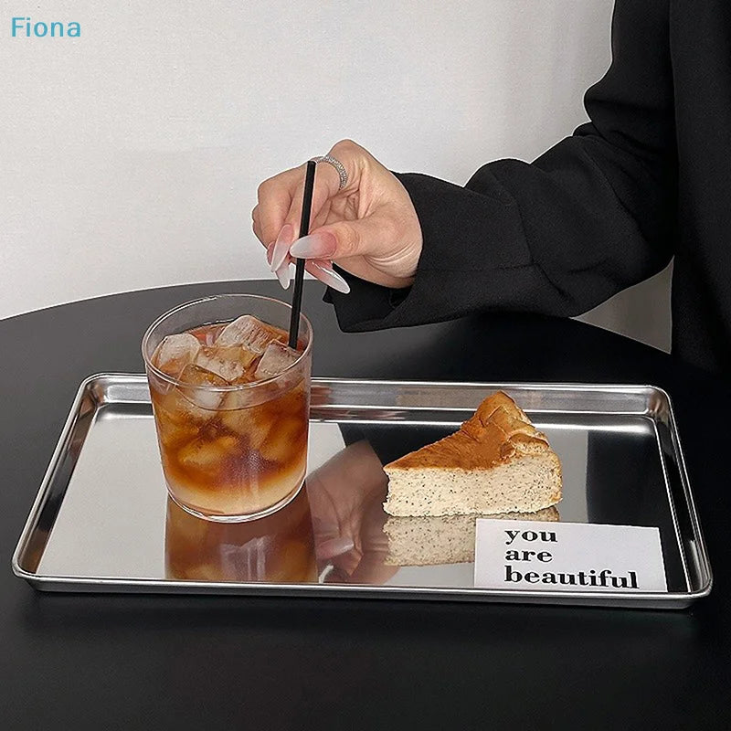 Plateau de Service Inox Minimaliste