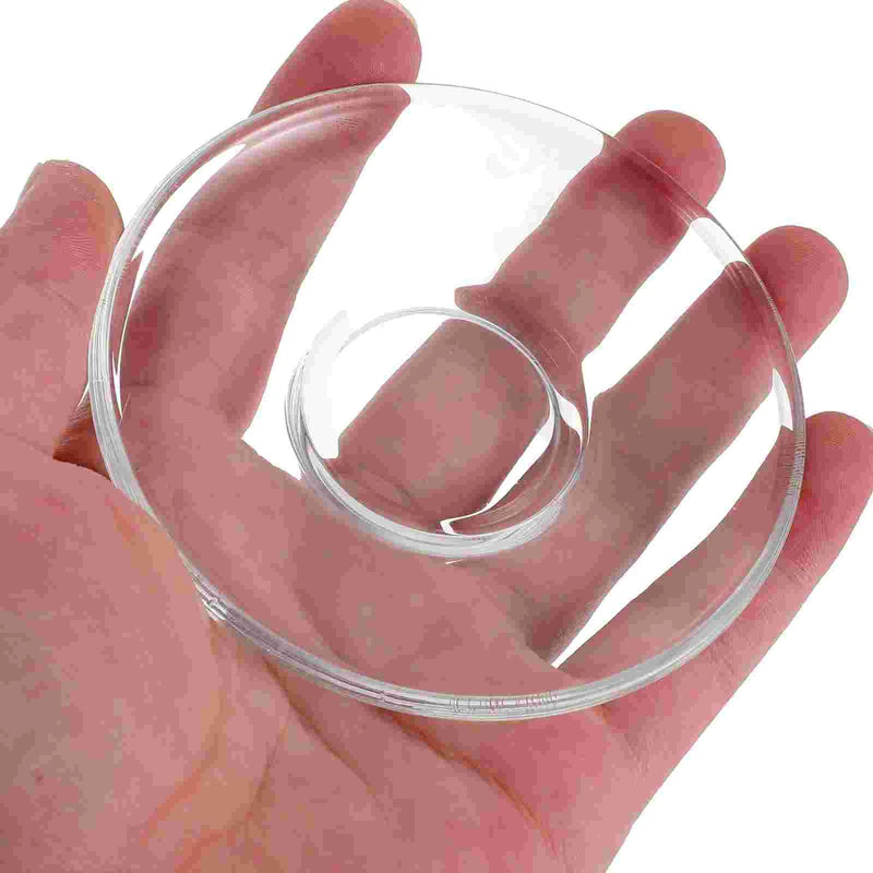 2/4 platos de postre redondos de cristal transparente, platillos para tazas de té, platos para aperitivos, vajilla para cocina, comedor y bar