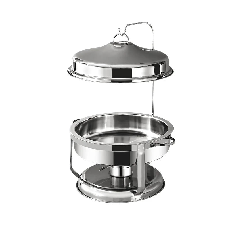 Chauffe-Plat Rond Inox 9 L Lot de 2