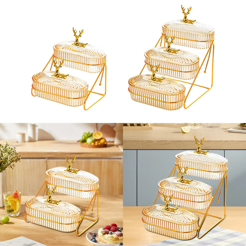 Plateau Fruits Secs Multi-Niveaux Banquet