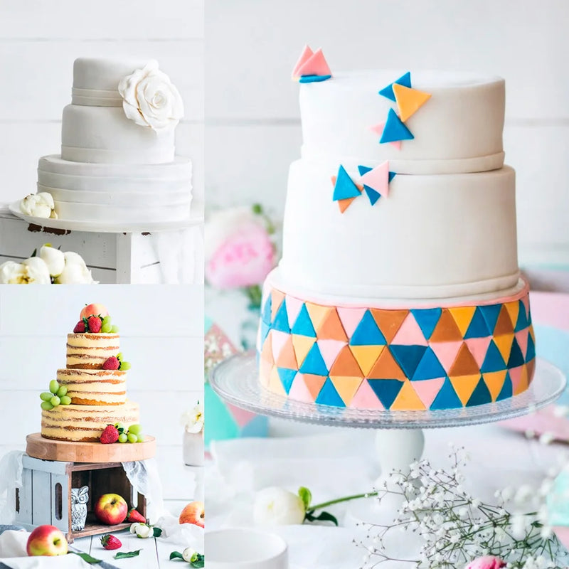 Soporte para pasteles, torre de postres de varios niveles, bases reutilizables para pasteles con 12 pilares de plástico, decoración de soporte para pasteles de cumpleaños
