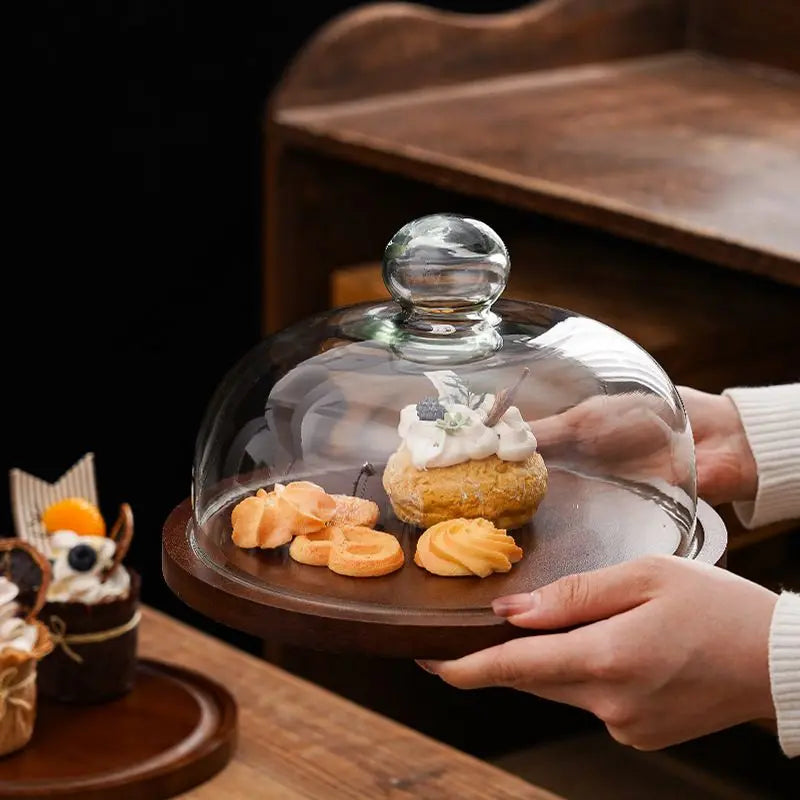 Cloche à Gâteau en Verre Transparent