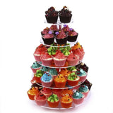 Présentoir Cupcakes Rond Amovible Acrylique