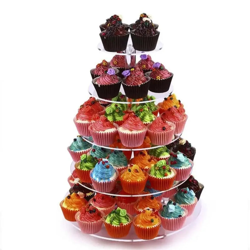 Présentoir Cupcakes Rond Amovible Acrylique
