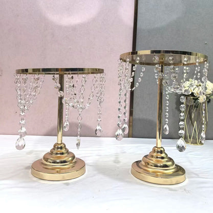 Présentoir Gâteau Cristal Doré