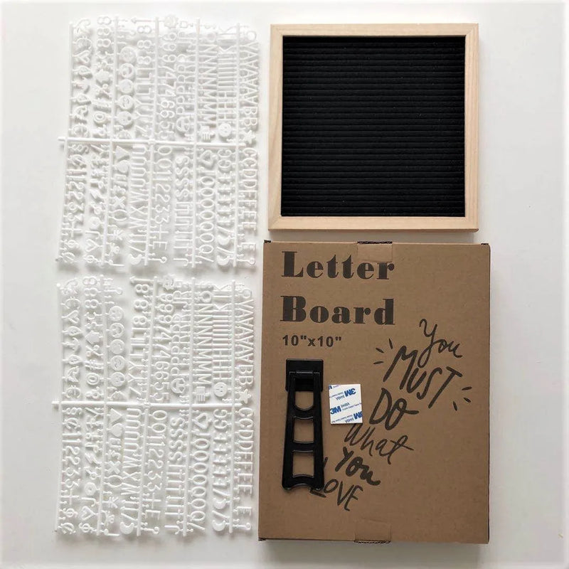 Tablero de letras de fieltro y madera, letrero de alfabeto para decoración de pared del hogar, tablero de mensajes estilo Ins