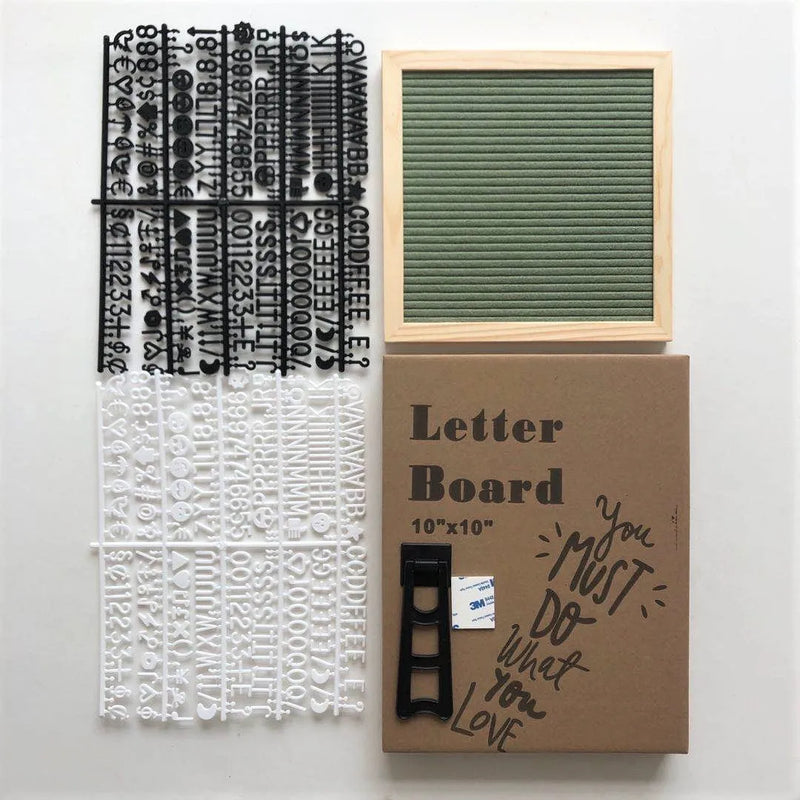 Tablero de letras de fieltro y madera, letrero de alfabeto para decoración de pared del hogar, tablero de mensajes estilo Ins