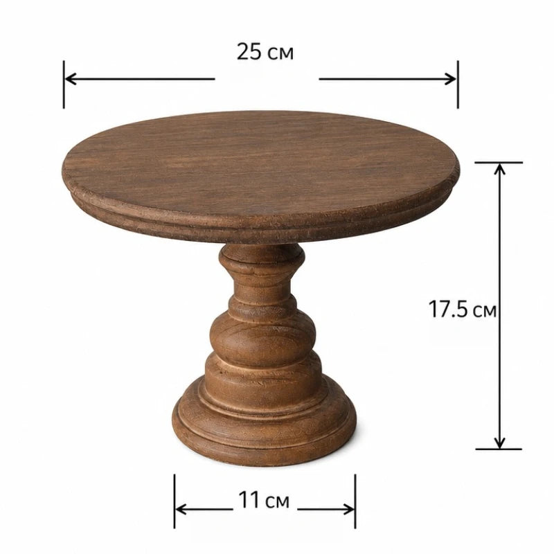 Présentoir Gâteau Bois Rustique Détachable