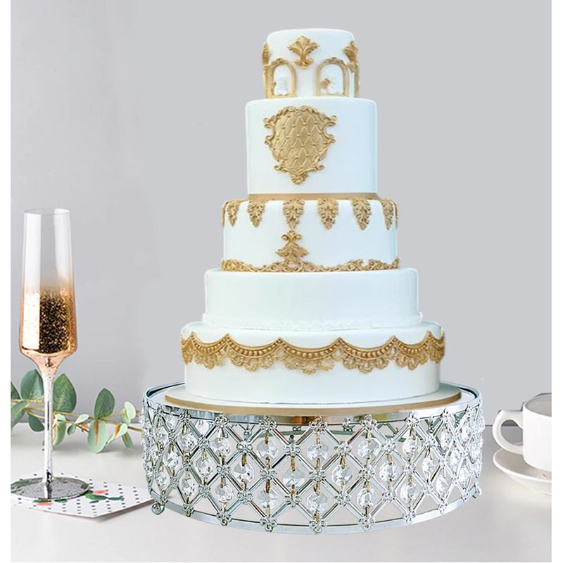 Soporte para pastel de metal con espejo dorado, plato expositor redondo para cupcakes, bodas, fiestas de cumpleaños, postres, decoración del hogar