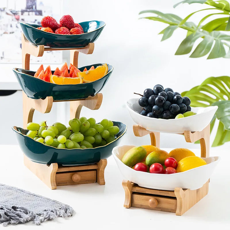 Présentoir Fruits Multi-Niveaux Salade Snacks