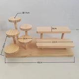 Présentoir Bois Multi-Niveaux Pâtisserie