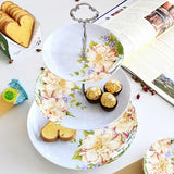 Présentoir Gâteau Porcelaine Floral