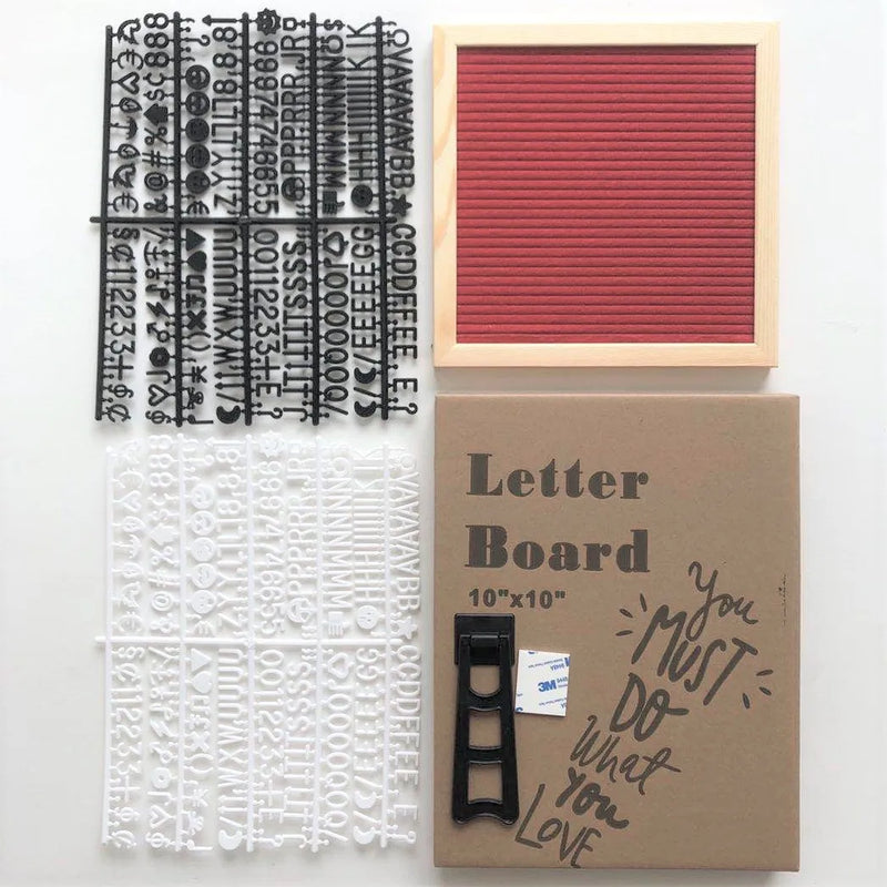 Tablero de letras de fieltro y madera, letrero de alfabeto para decoración de pared del hogar, tablero de mensajes estilo Ins
