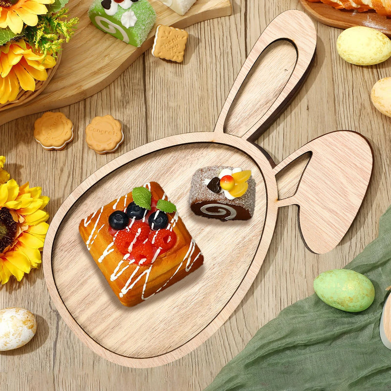 Plateau Bois Lapin Pâques