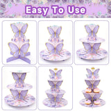 Présentoir Cupcake Papillon Violet