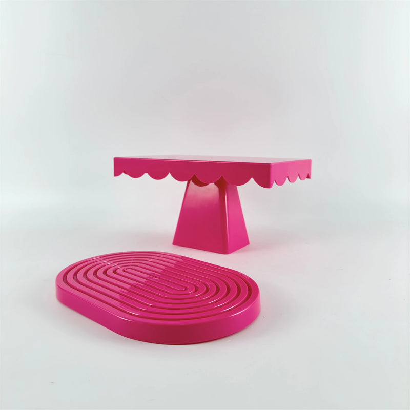 Juego de 2 soportes para cupcakes para decoración de bodas, fiestas de cumpleaños, fiestas, decoración de fiesta rosa, juego de soportes para pasteles para Navidad