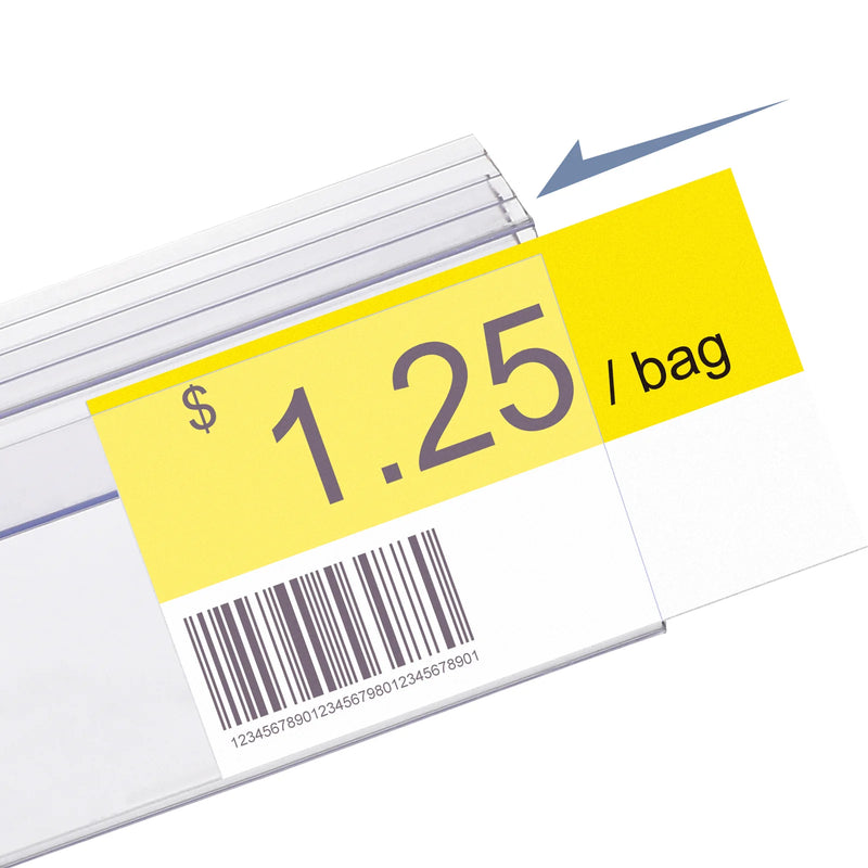 30 soportes transparentes para etiquetas de precio, portaetiquetas para estanterías de supermercado, soportes para exhibición de precios de mercancías, tarjetas de precio en forma de L