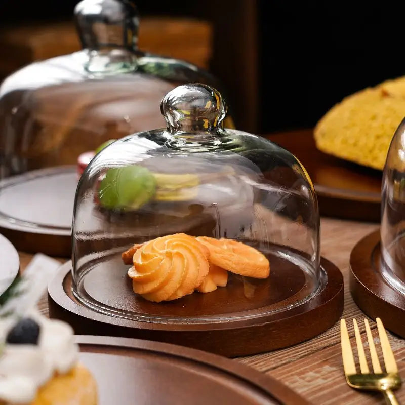 Cloche à Gâteau en Verre Transparent