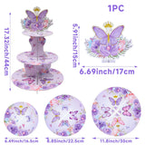 Présentoir Cupcake Papillon Violet