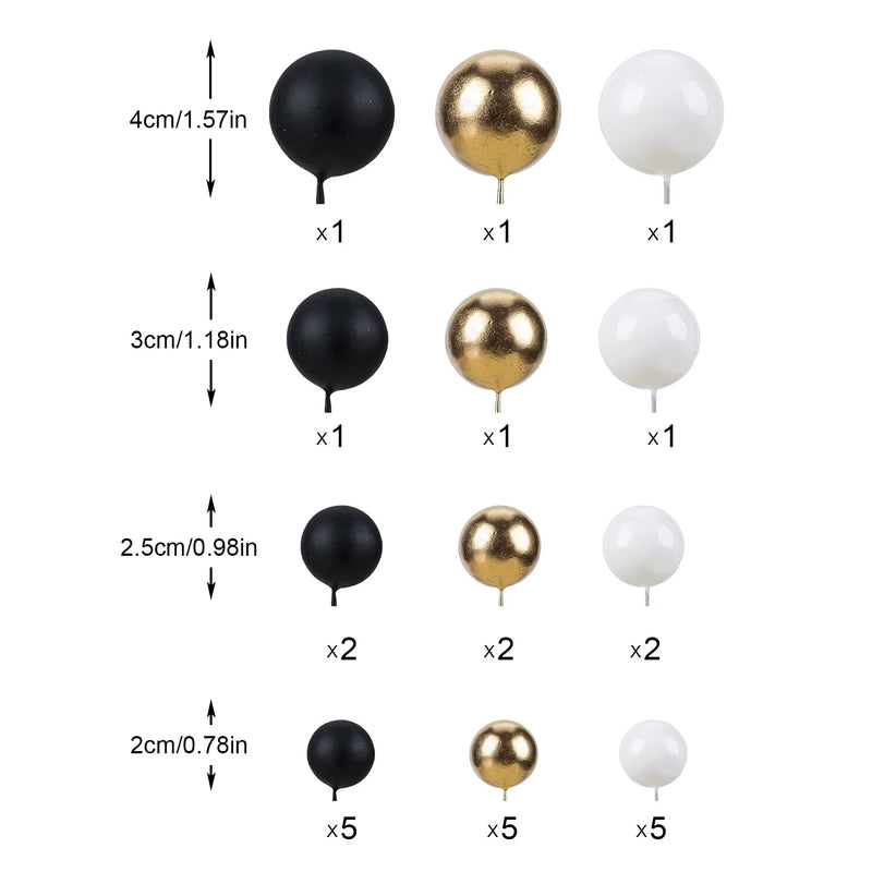Toppers Boules Décoratifs Gâteau Mariage